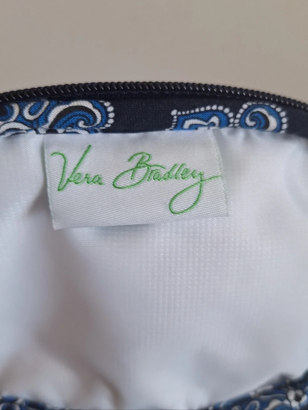 Vera Bradley Navy Blue Quilted Cosmetic Train Case
